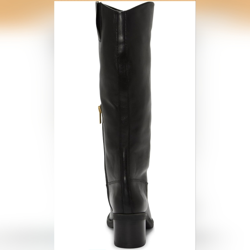 Vince Camuto Extra Wide Calf Amree Black Knee-High Women's Boots - Picture 3 of 7